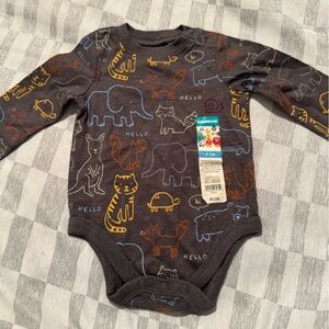 Garanimals Gray Animal Print Bodysuit